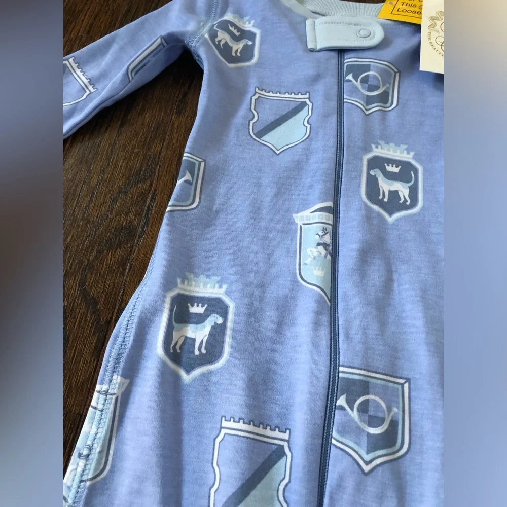 The Beaufort Bonnet Company Boys 6-12M Knox’s Night Night Footed Pajamas *NWT* - Picture 4 of 12